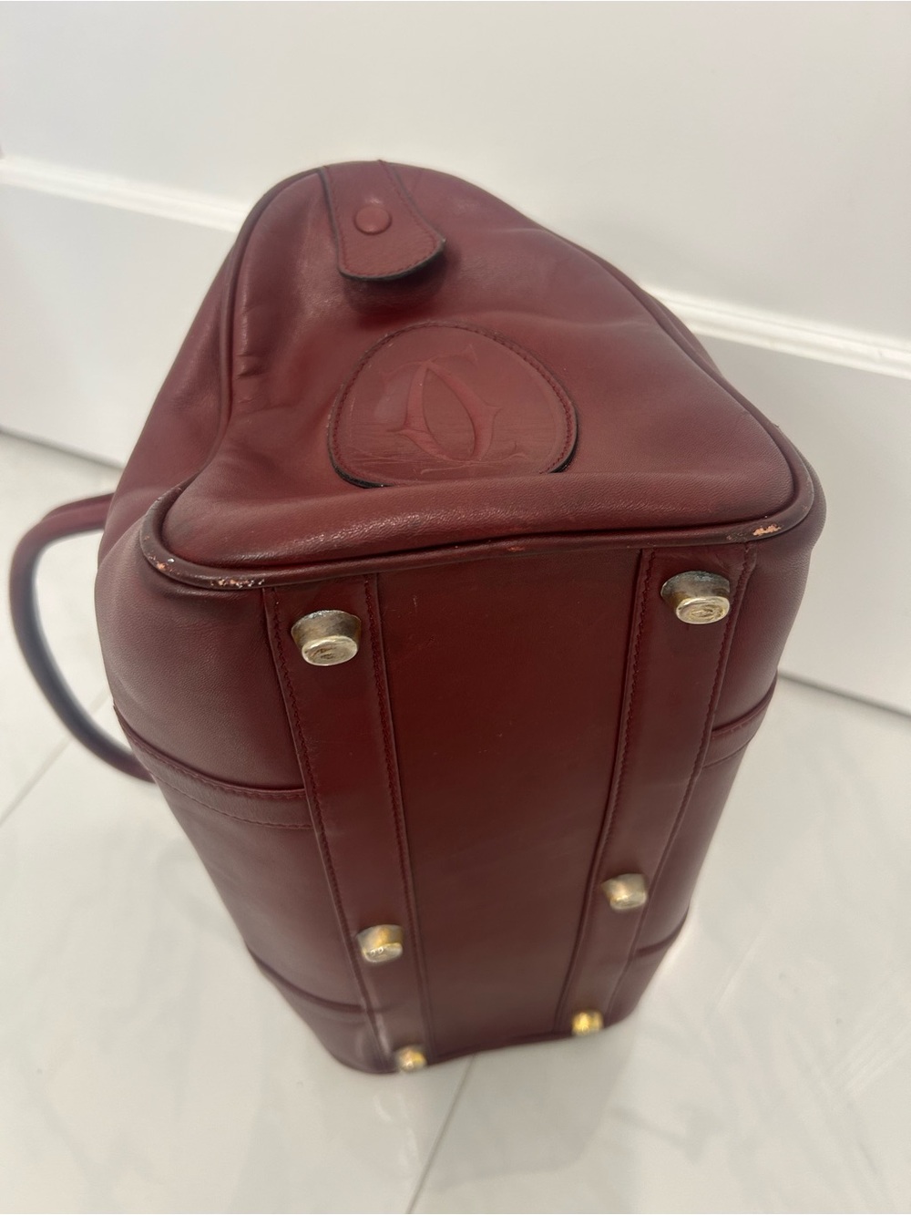 Cartier Leather Boston Bag - Picture 9 of 11